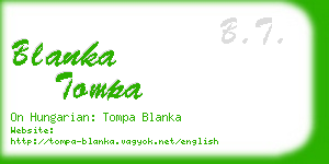 blanka tompa business card
